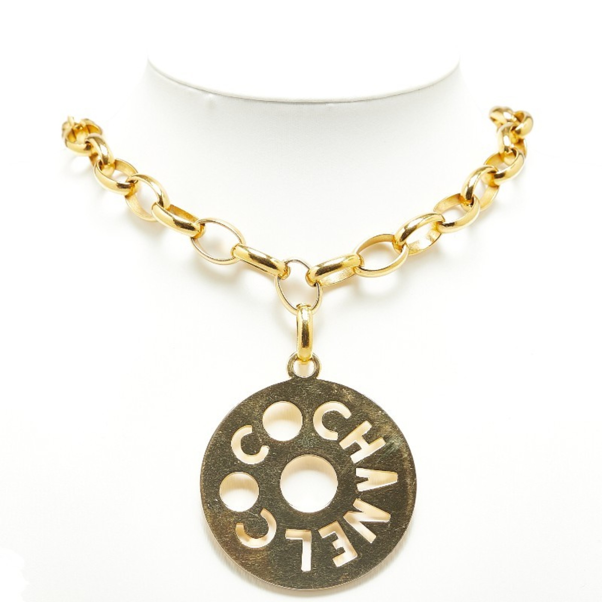 Chanel Chain Necklace Gold Plated Women's CHANEL