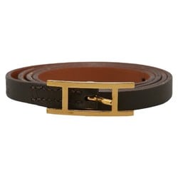 Hermes Api 3 Bracelet Brown Leather Women's HERMES