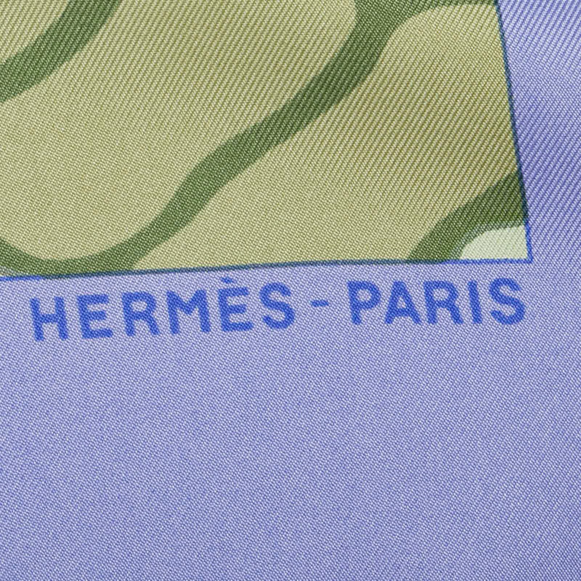 Hermes Carré 90 Les Perroquets detail parrot scarf muffler purple multicolor silk women's HERMES