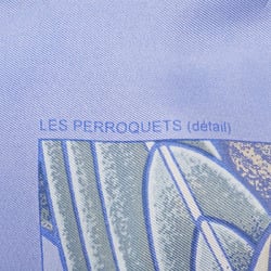 Hermes Carré 90 Les Perroquets detail parrot scarf muffler purple multicolor silk women's HERMES