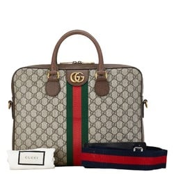 Gucci GG Supreme Sherry Line Ophidia Handbag Shoulder Bag 574793 Beige Brown PVC Leather Women's GUCCI
