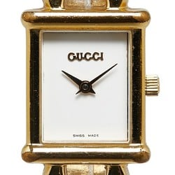 Gucci Watch 1800L Quartz White Dial Plated Ladies GUCCI