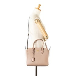 Prada Saffiano Handbag Shoulder Bag 1BA113 Beige Leather Women's PRADA