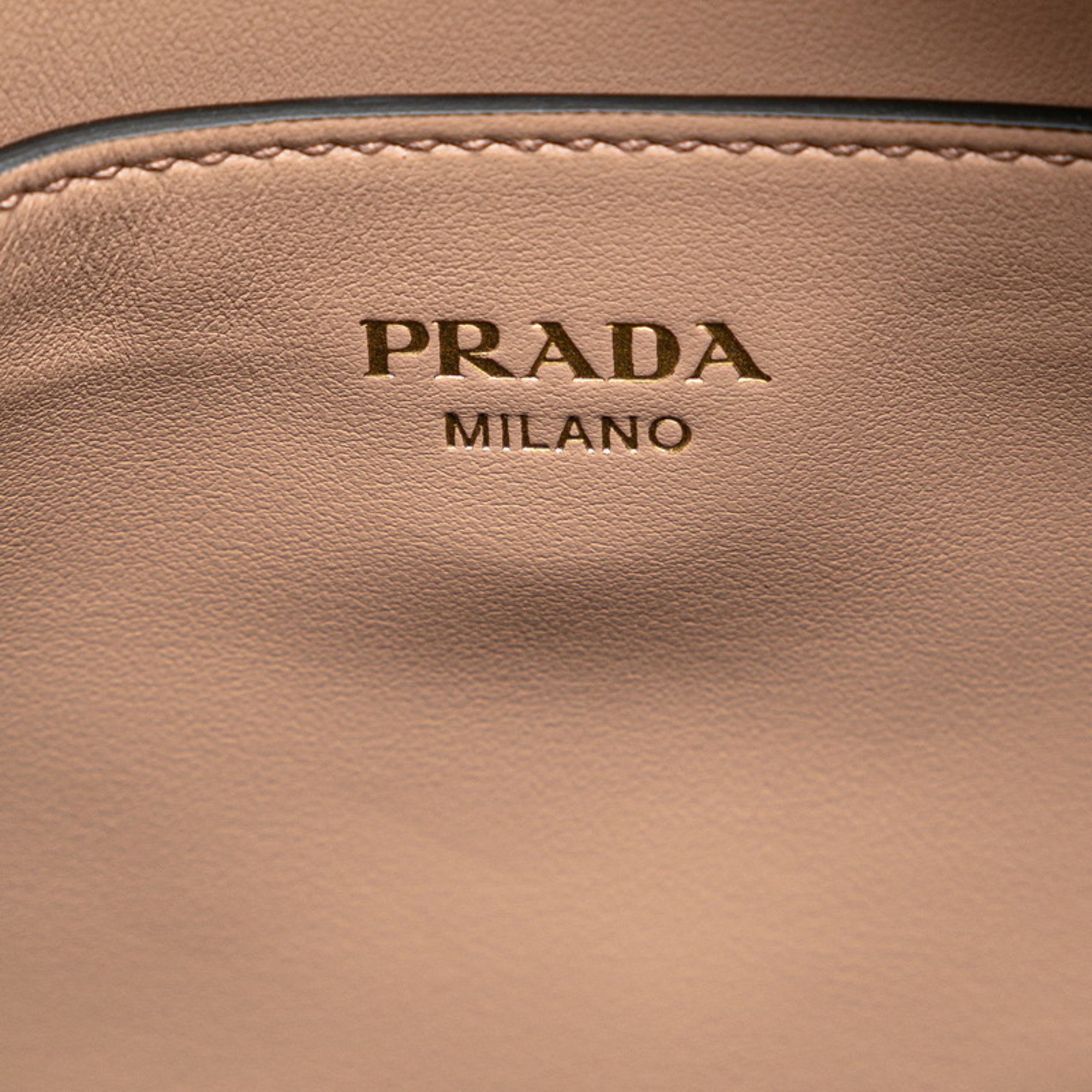 Prada Saffiano Handbag Shoulder Bag 1BA113 Beige Leather Women's PRADA