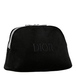 Christian Dior Dior pouch set of 2 navy black velour denim women's