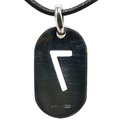 Gucci Pendant Necklace Silver Black SV925 Men's GUCCI