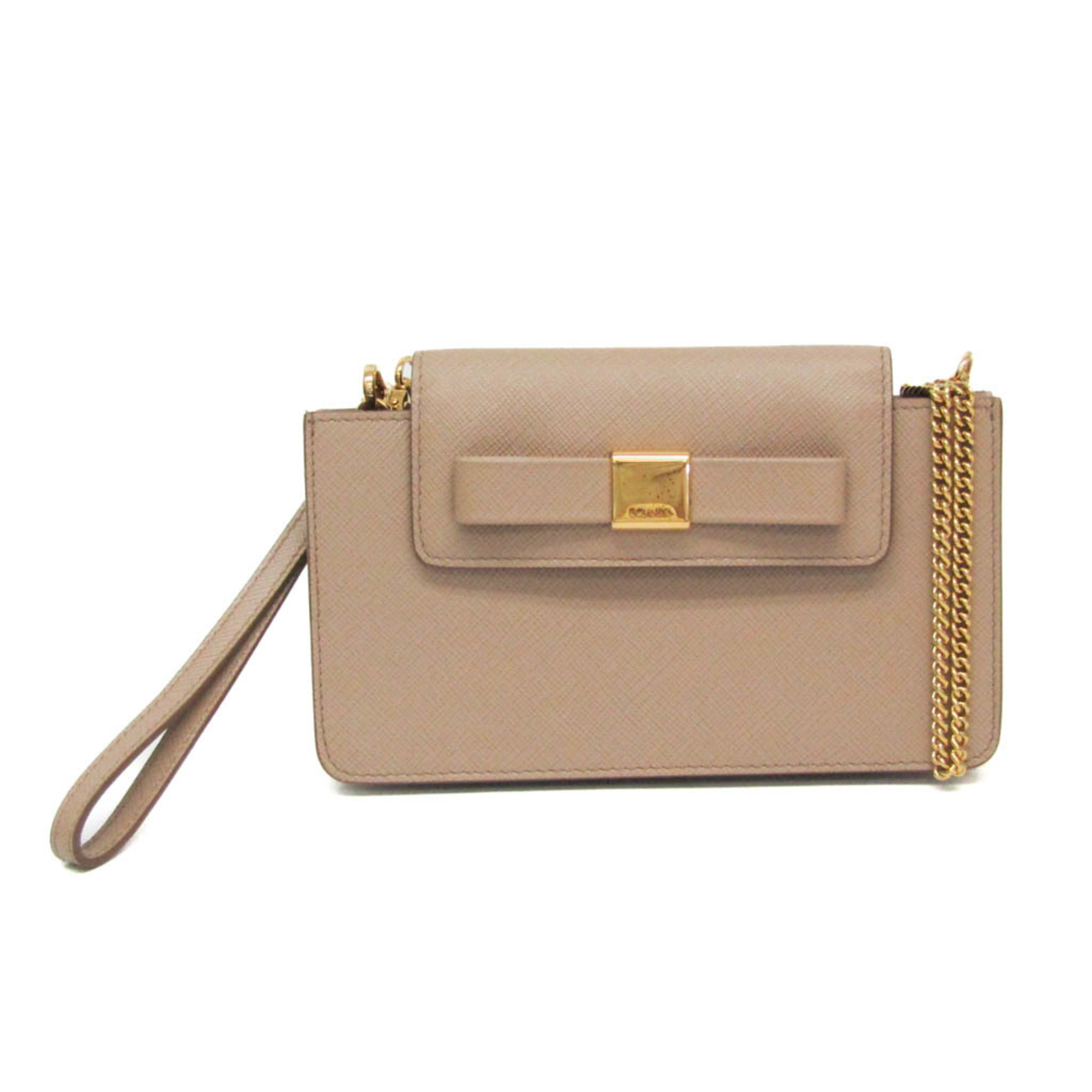 Prada Saffiano Fiocco martphone Case 1ZH034 Women's Saffiano Shoulder Bag Beige