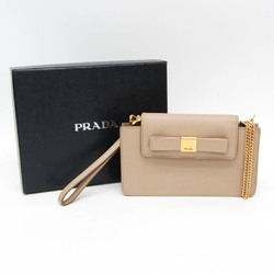 Prada Saffiano Fiocco martphone Case 1ZH034 Women's Saffiano Shoulder Bag Beige