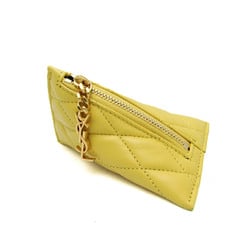 Saint Laurent Quilting 669925 Women's Leather Coin Purse/coin Case Yellow