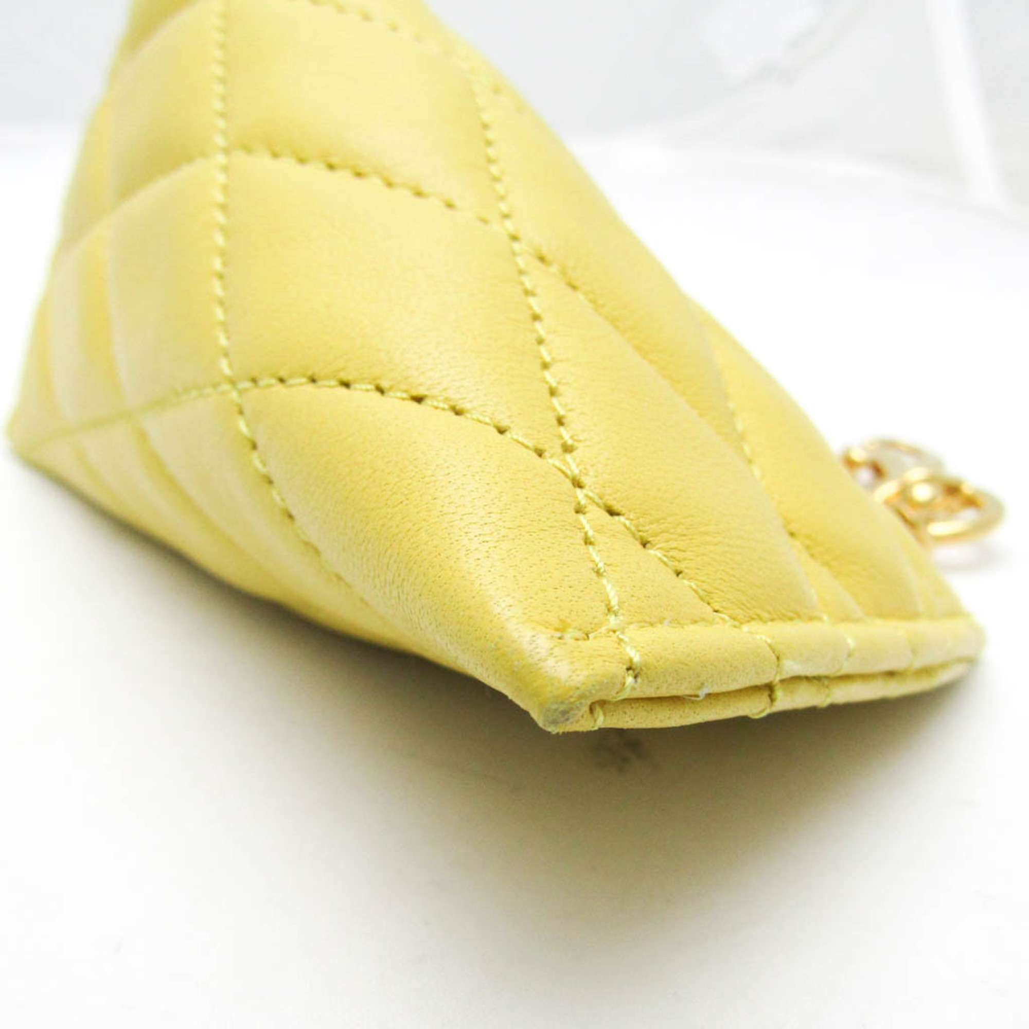 Saint Laurent Quilting 669925 Women's Leather Coin Purse/coin Case Yellow