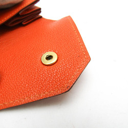 Hermes LE 24 Women,Men Chevre Leather Coin Purse/coin Case Orange