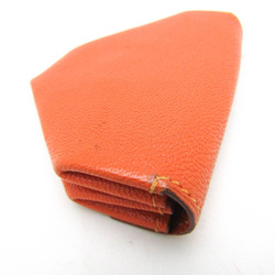 Hermes LE 24 Women,Men Chevre Leather Coin Purse/coin Case Orange