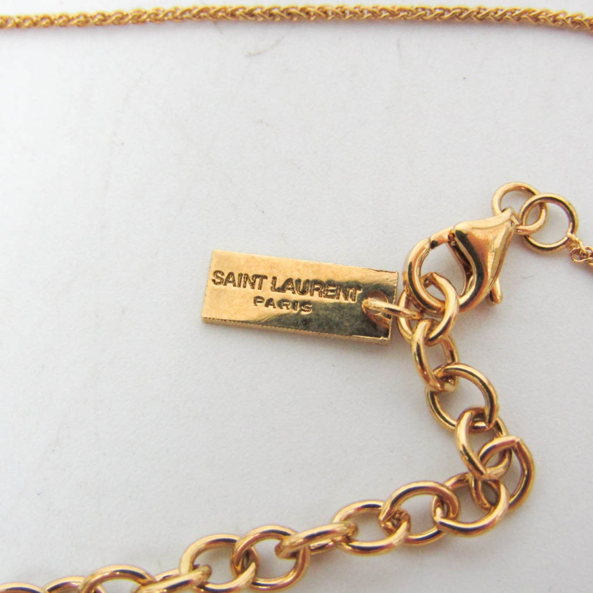 Yves Saint Laurent LOVE 669087 Gold Plating No Stone Women's Casual Pendant Necklace (Gold)