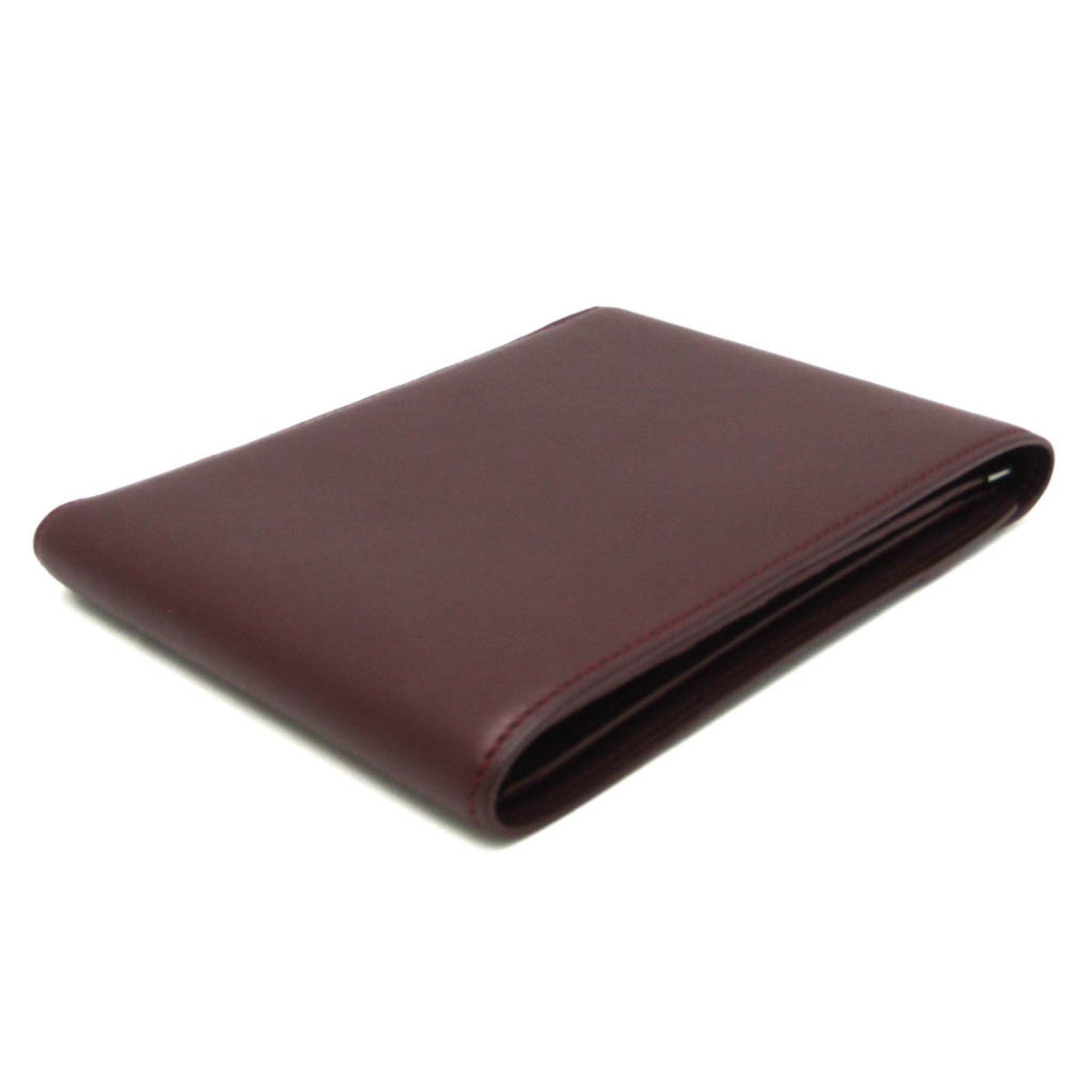 Cartier Cabochon Pass Case L3000580 Women,Men  Calfskin Bill Wallet (tri-fold) Bordeaux