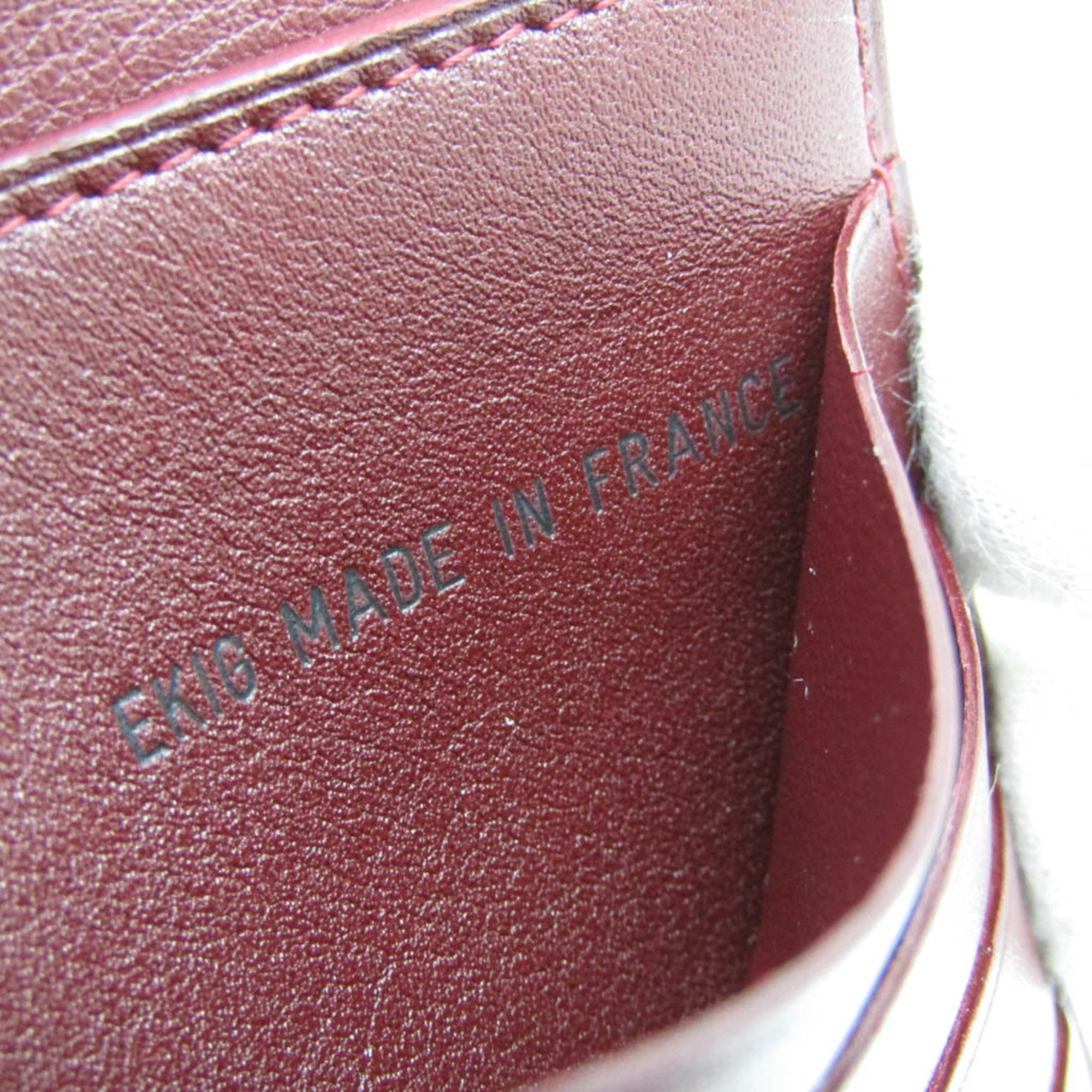 Cartier Cabochon Pass Case L3000580 Women,Men  Calfskin Bill Wallet (tri-fold) Bordeaux