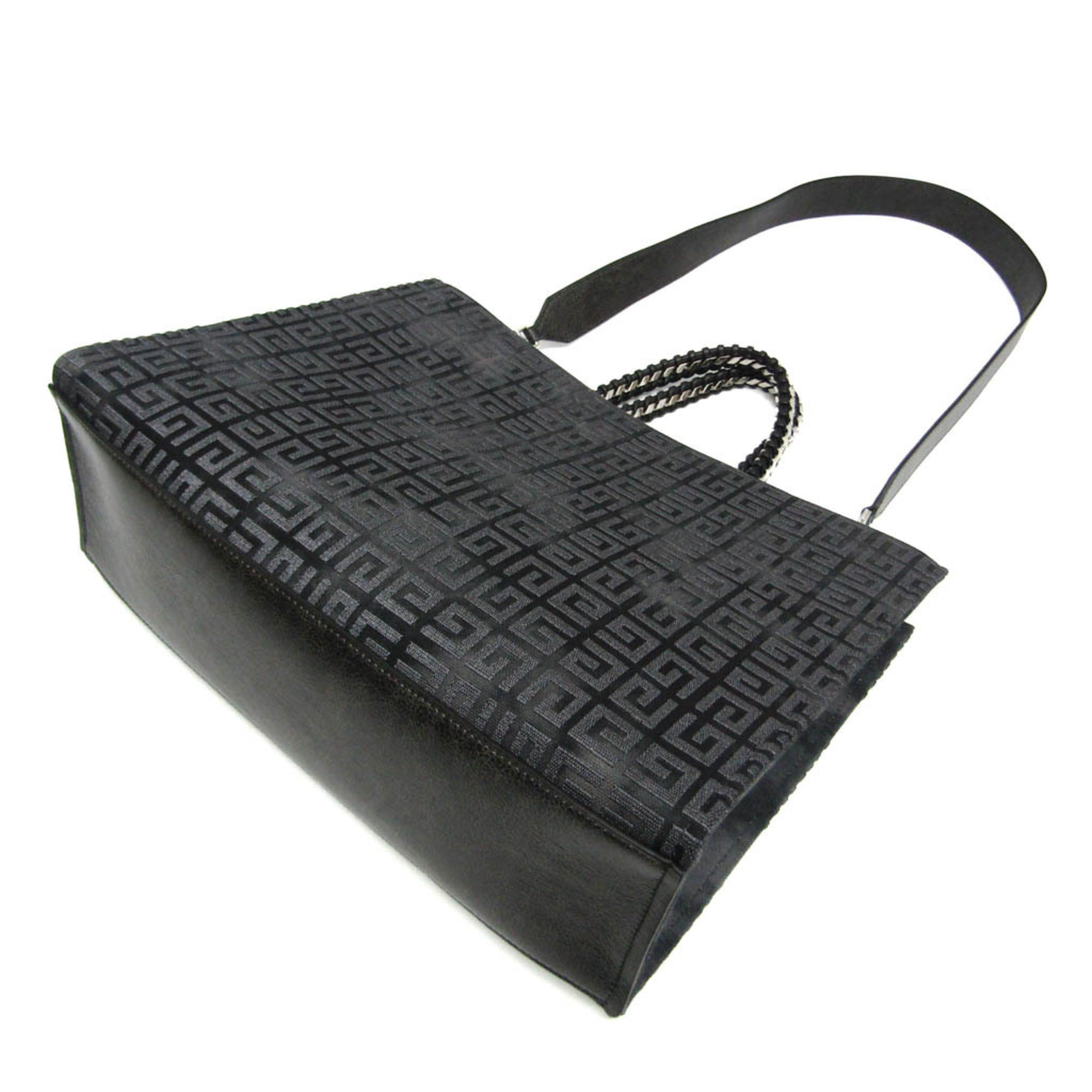 Givenchy G Tote Medium With Chain BB50QPB1WB-021 Women,Men Leather,Cotton Shoulder Bag,Tote Bag Black,Dark Gray