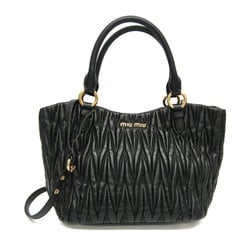 Miu Miu Matelasse Women's Leather Handbag,Shoulder Bag Black