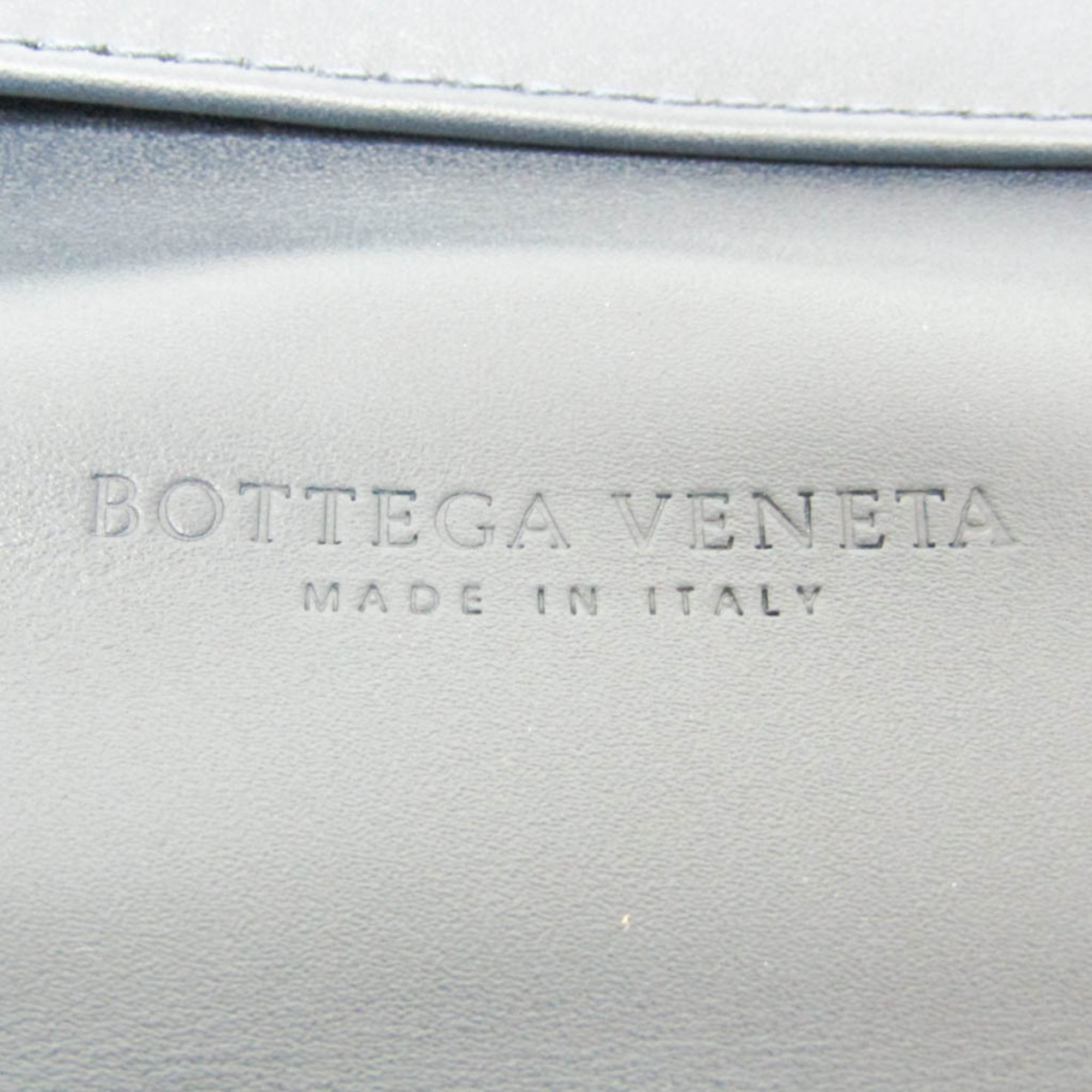 Bottega Veneta Intrecciato 536287 Men's Leather Briefcase,Shoulder Bag Navy