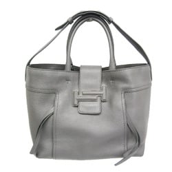 Tod's Double T Shopping Bag Women's Leather Handbag,Shoulder Bag Gray