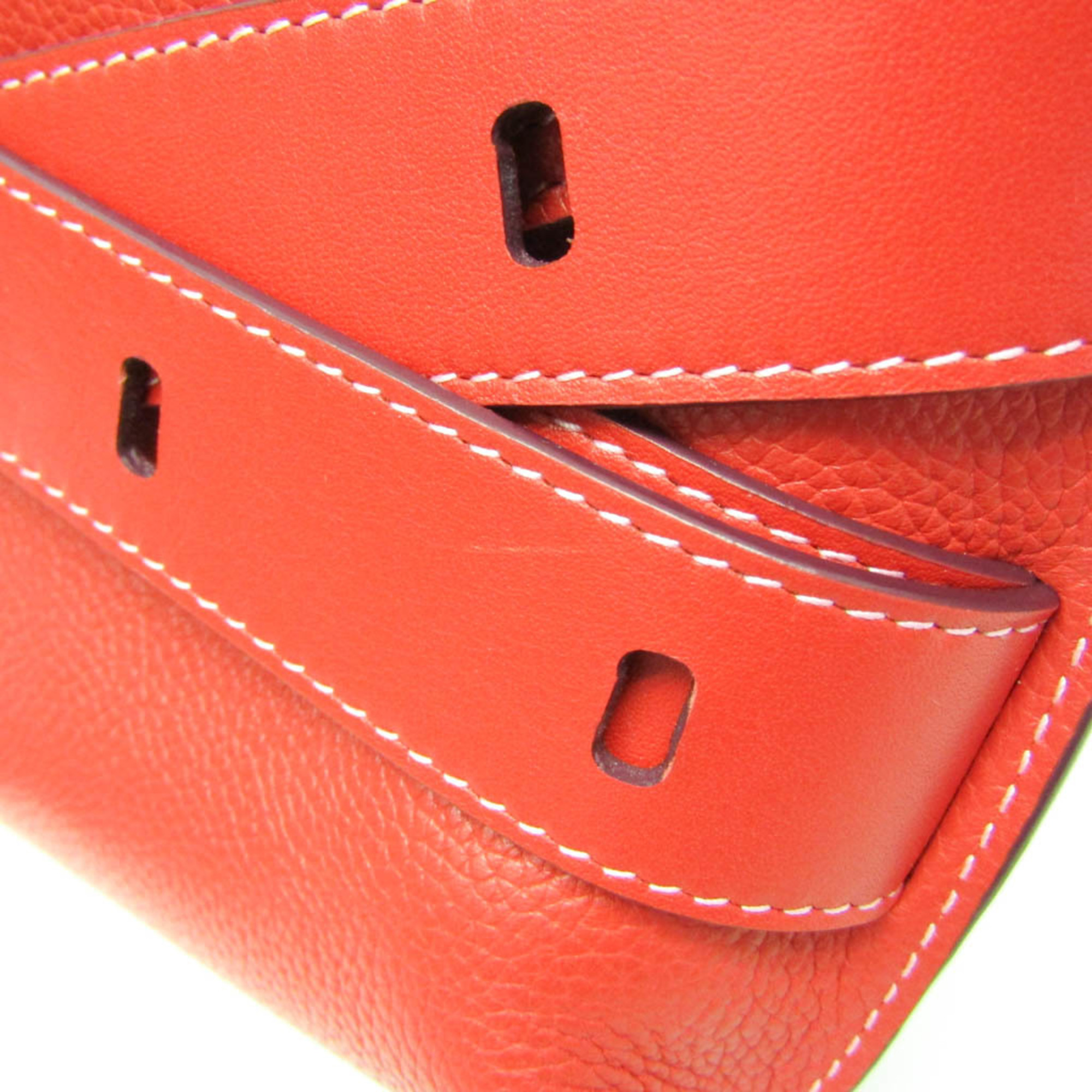 J&M Davidson THE BELT POUCH 1813N 7471T 8140 Women's Leather Shoulder Bag Red Color