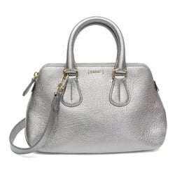 Bally DAINTY XS.O Women's Leather Handbag,Shoulder Bag Silver