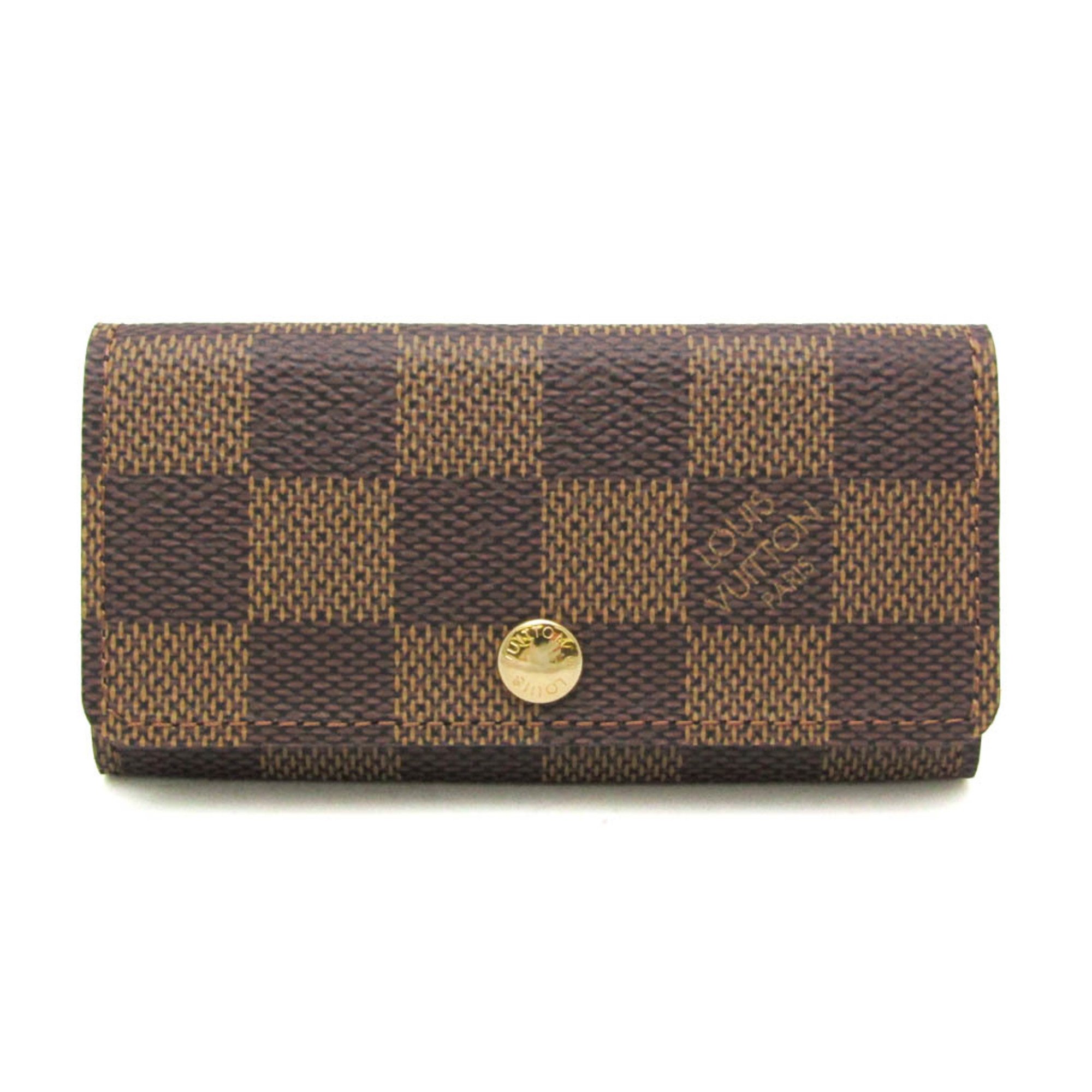 Louis Vuitton Damier Multicles 4 N62631 Women,Men Damier Canvas Key Case Ebene