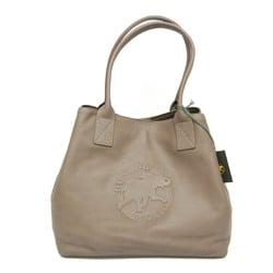 Hunting World 320100F0R Women's Leather Tote Bag Gray Beige