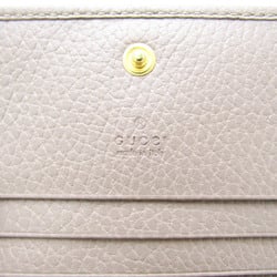 Gucci Petite Marmont 456126 Women's Leather Wallet (bi-fold) Pink Beige