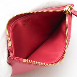 Prada Fragment Case 1MC054 Saffiano Metal Card Case Peonia