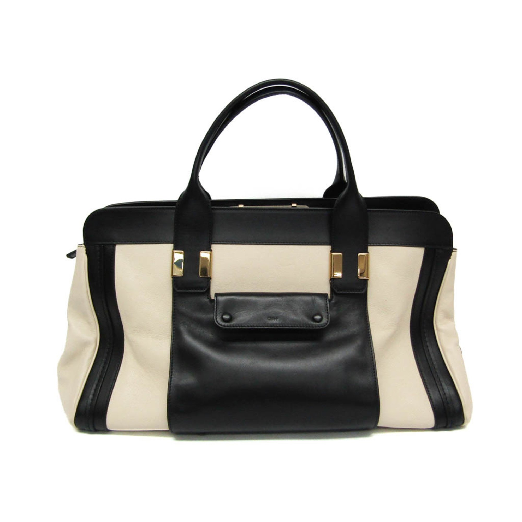 Chloé Alice Women's Leather Handbag Black,Cream