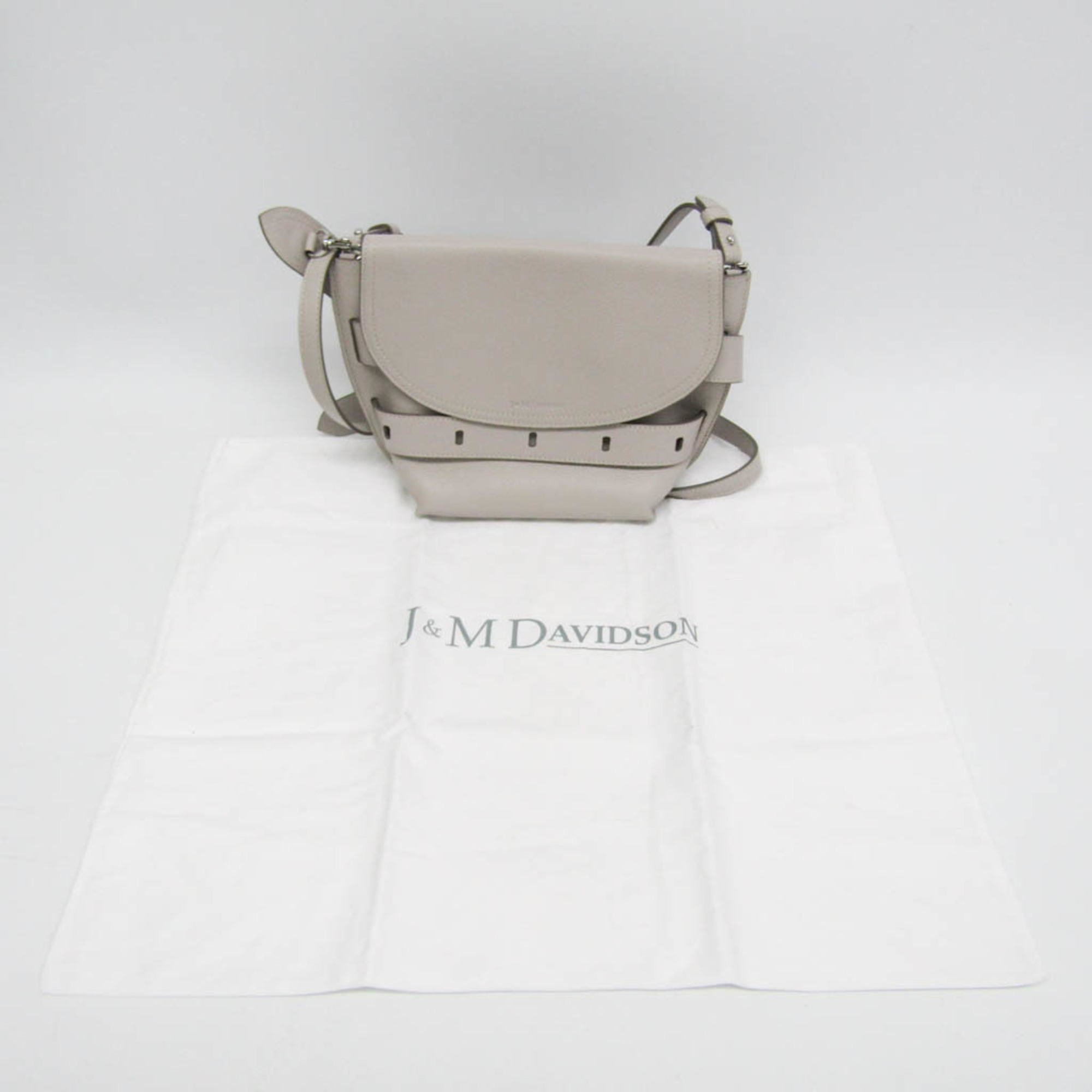 J&M Davidson Belt Bag Women's Leather Shoulder Bag,Tote Bag Light Gray