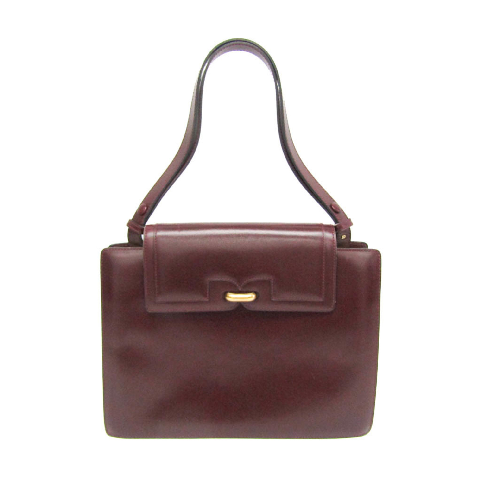 Delvaux MODEL DEPOSE Women's Leather Shoulder Bag Bordeaux