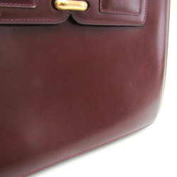 Delvaux MODEL DEPOSE Women's Leather Shoulder Bag Bordeaux