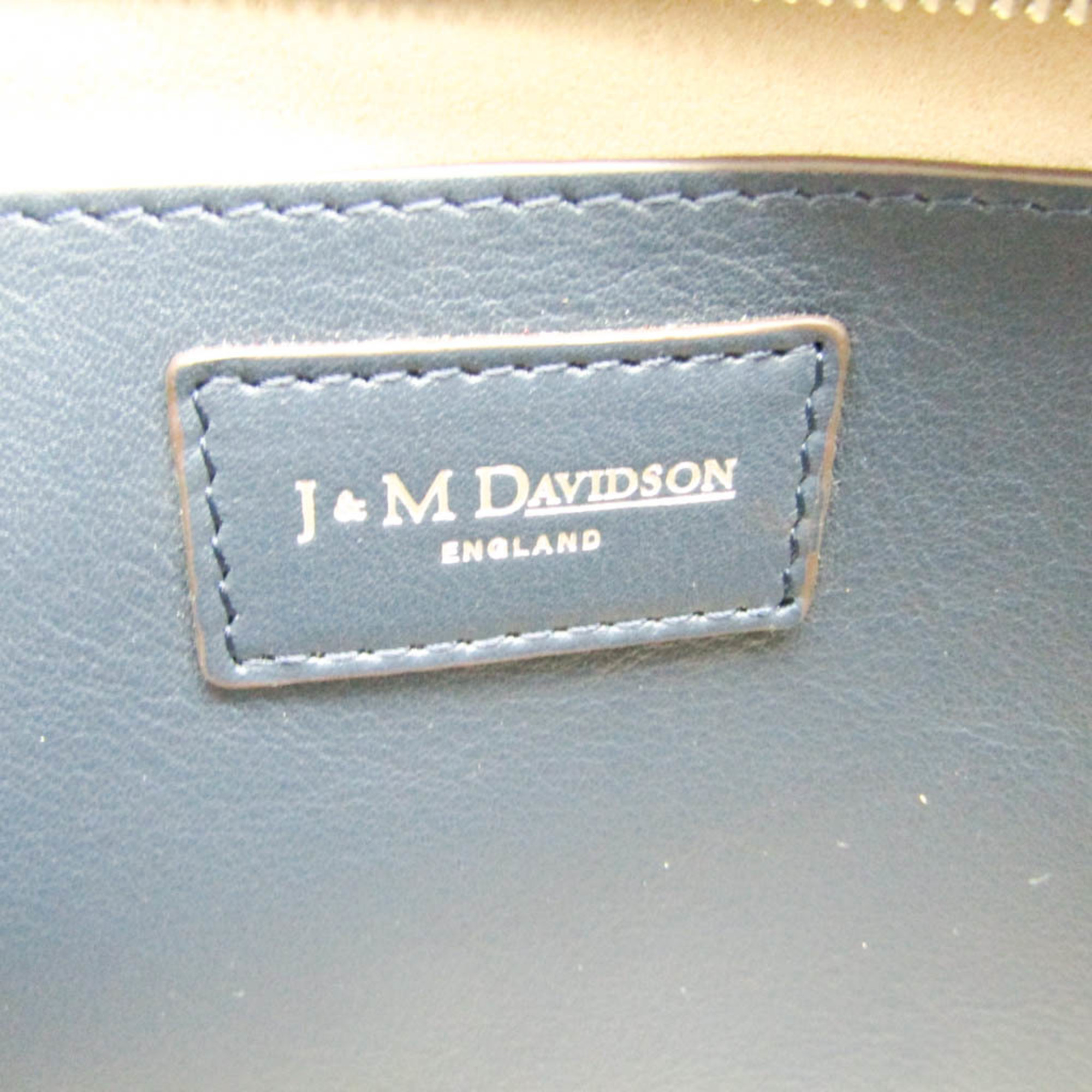 J&M Davidson Elle With Studs 1668N Women's Leather Shoulder Bag Navy