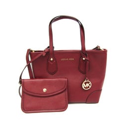 Michael Kors Eva Extra Small 30F9GV0T1L Women's Leather Handbag,Shoulder Bag Bordeaux