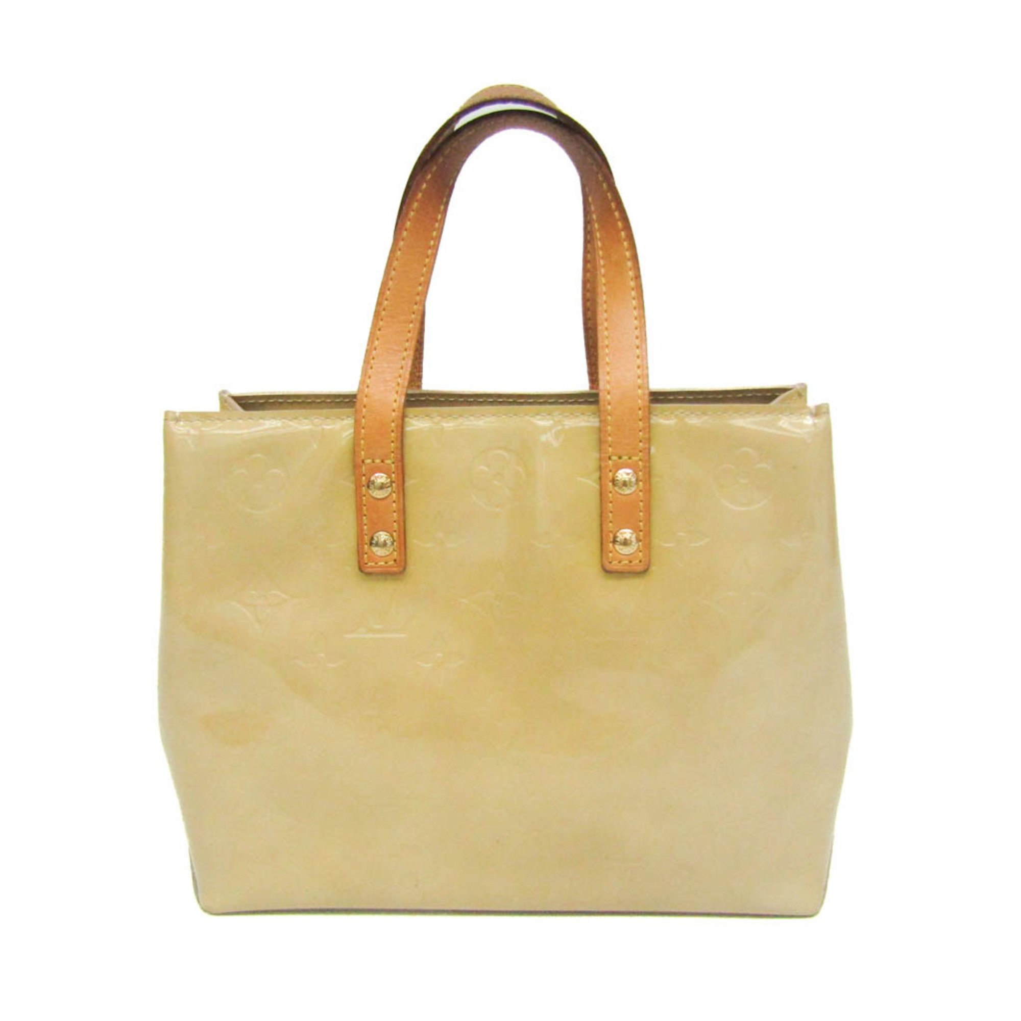 Louis Vuitton Monogram Vernis Reade PM M91144 Women's Handbag Soft Beige