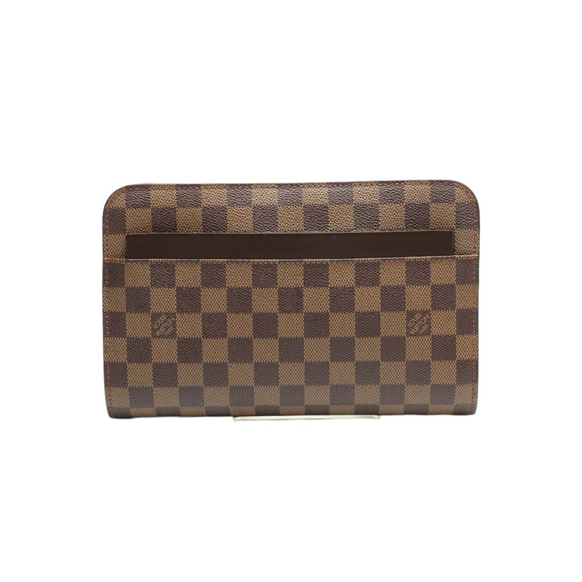 Louis Vuitton LOUIS VUITTON Second Bag Clutch Damier Ebene Saint Canvas N51993 Brown LV