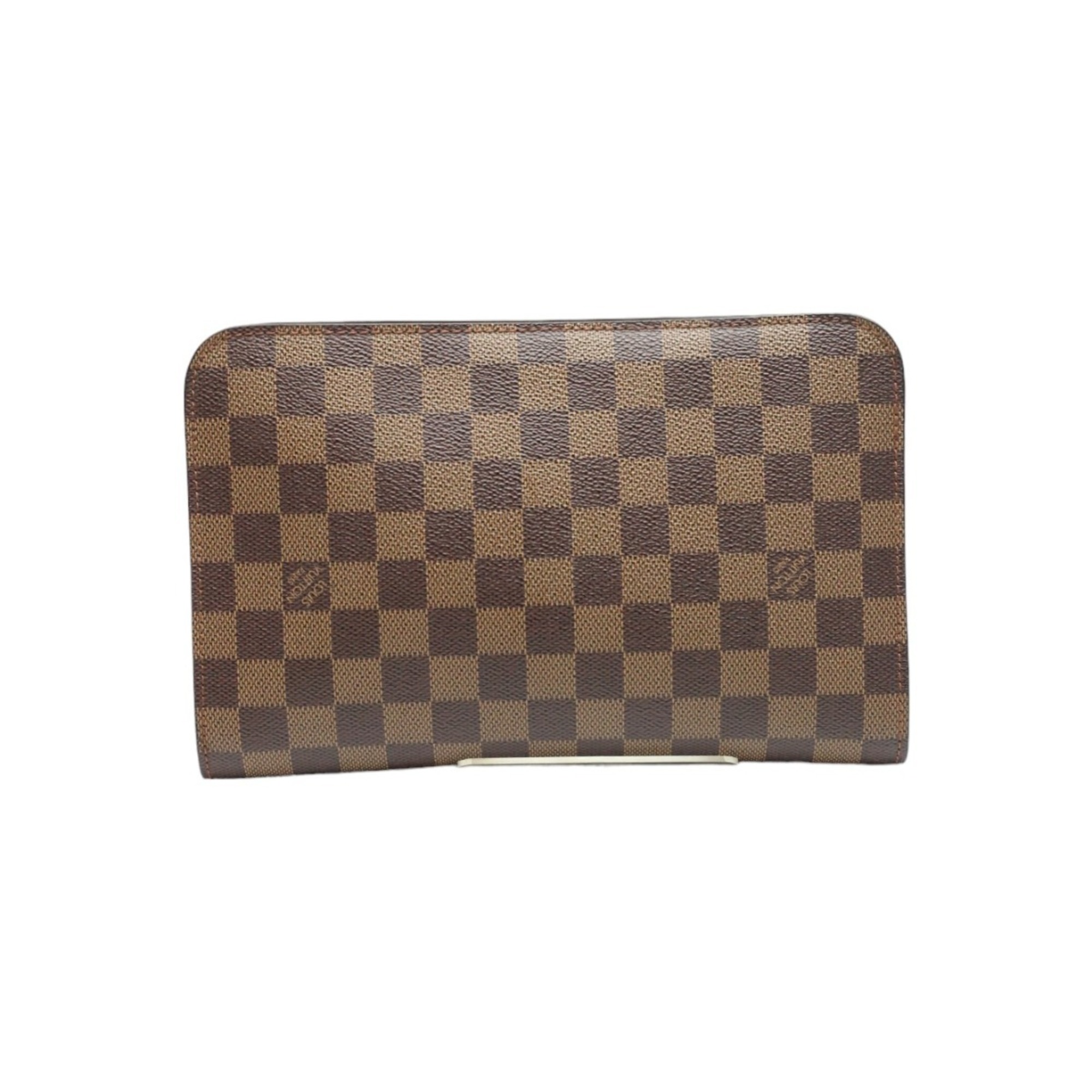 Louis Vuitton LOUIS VUITTON Second Bag Clutch Damier Ebene Saint Canvas N51993 Brown LV