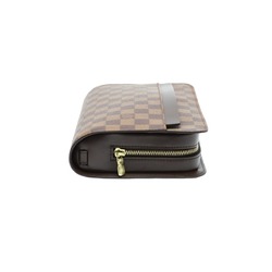 Louis Vuitton LOUIS VUITTON Second Bag Clutch Damier Ebene Saint Canvas N51993 Brown LV