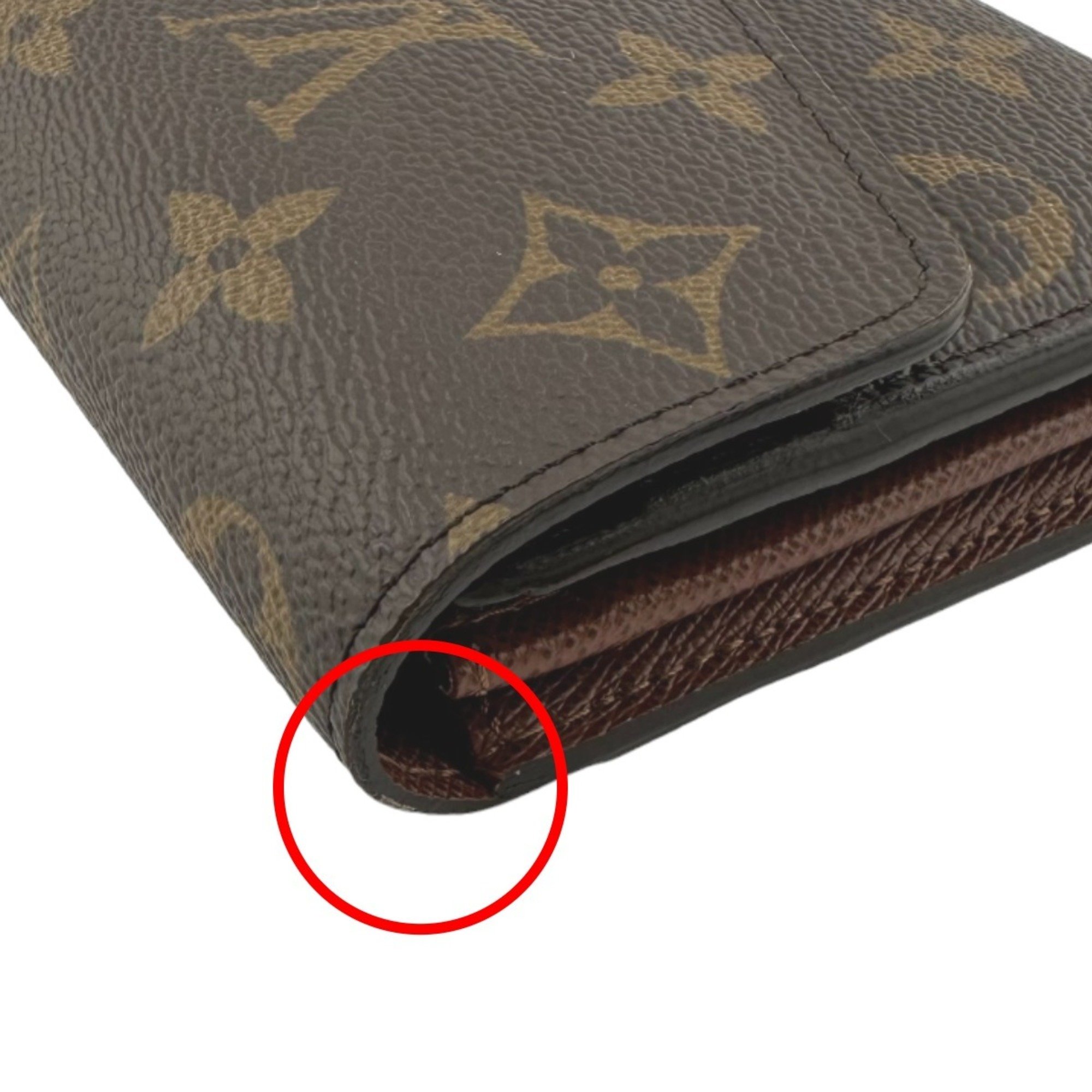 Louis Vuitton LOUIS VUITTON Long Wallet Monogram Portefeuille Sarah Canvas M60531 Brown LV