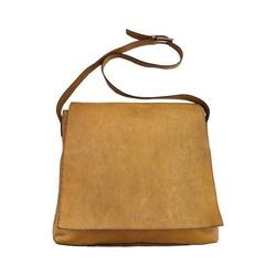 CELINE Shoulder Bag for Women, Flap Leather, Camel Brown