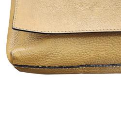 CELINE Shoulder Bag for Women, Flap Leather, Camel Brown