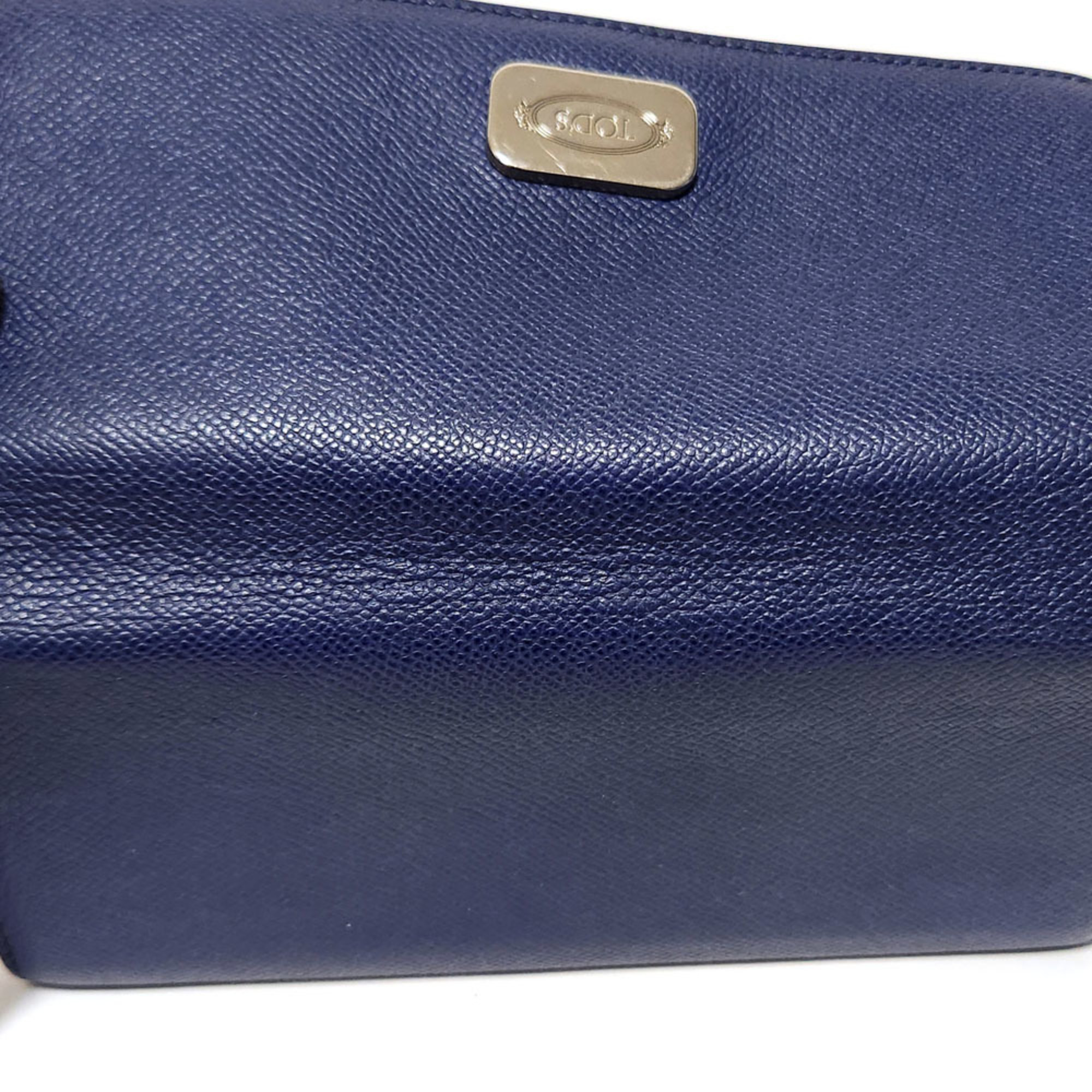 Tod's Bi-fold Wallet - Blue Leather Long Men Women