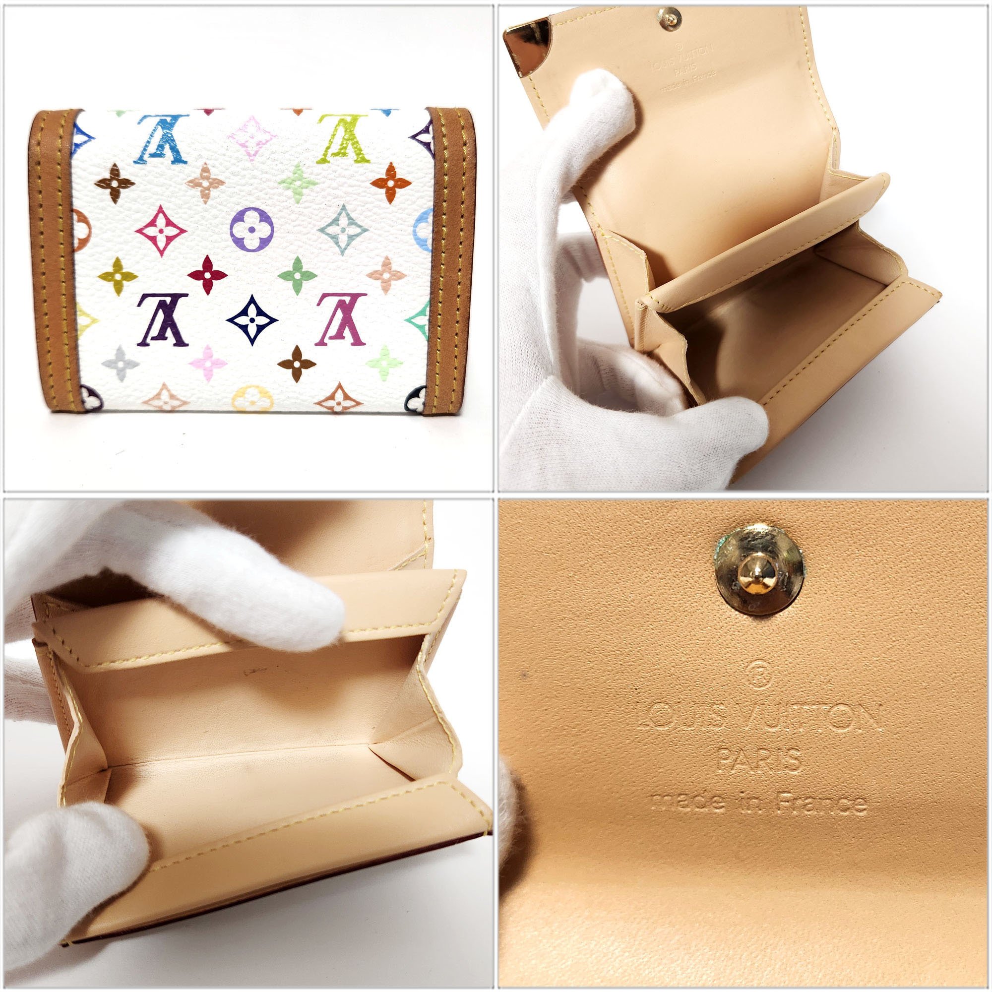 Louis Vuitton LOUISVUITTON Multicolor Wallet/Coin Case Porto Monnaie Pla M92657 Blanc - Coin Purse for Women