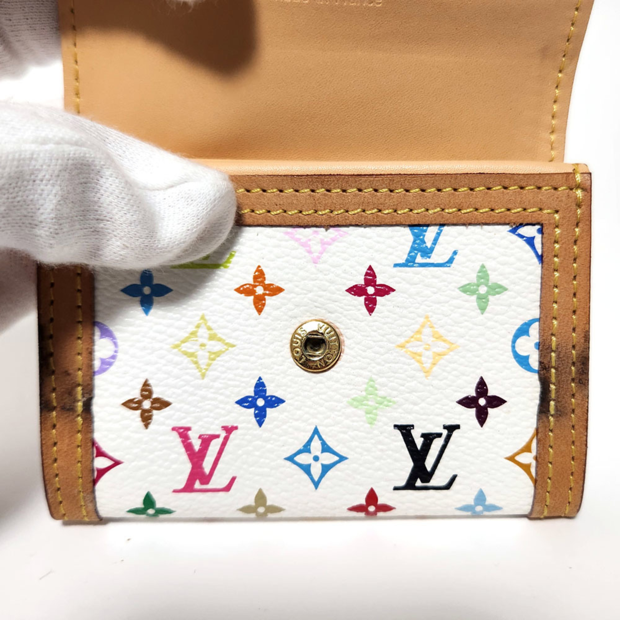 Louis Vuitton LOUISVUITTON Multicolor Wallet/Coin Case Porto Monnaie Pla M92657 Blanc - Coin Purse for Women