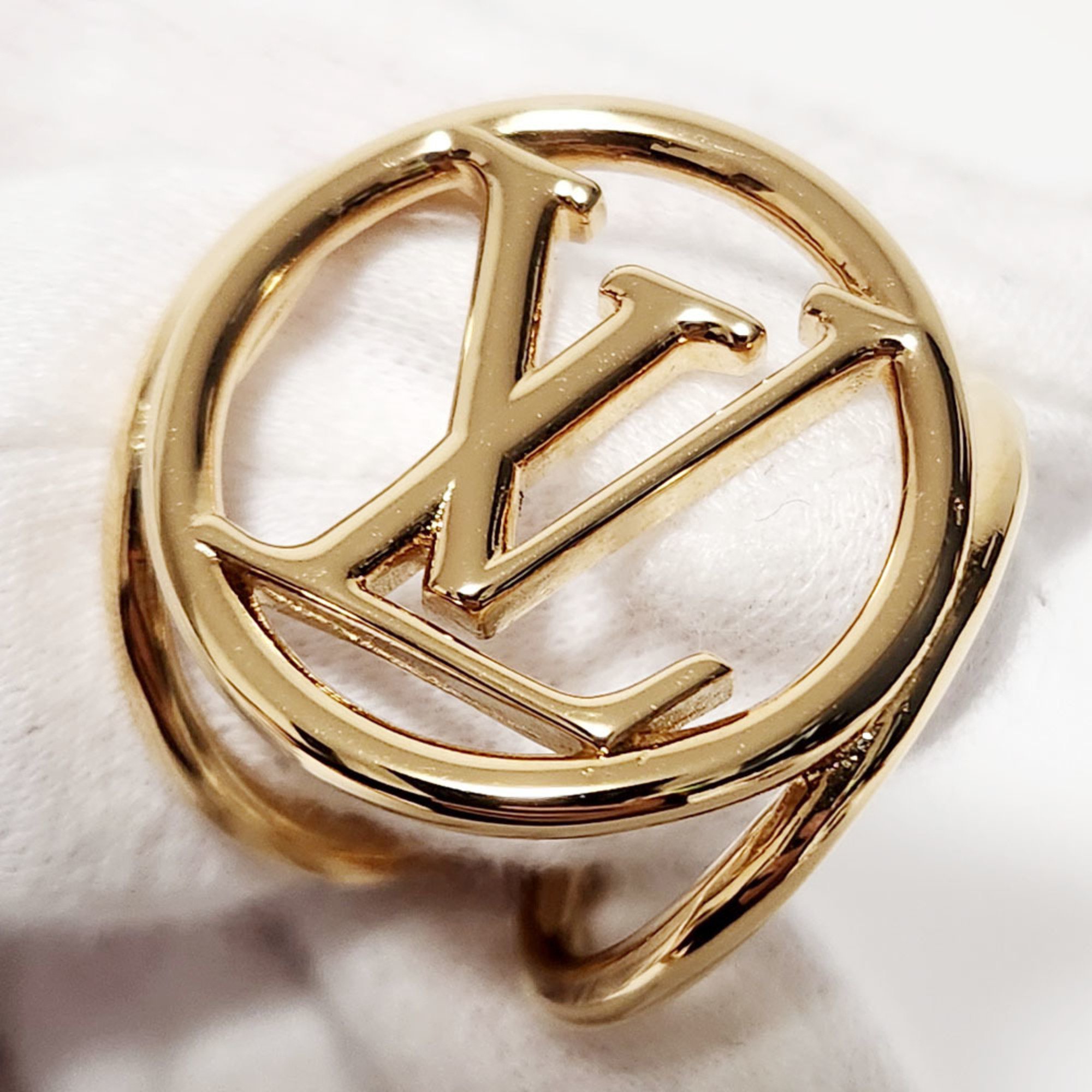 Louis Vuitton LOUISVUITTON Bijou Fleur Louise Scarf Ring M64289 Gold Metal Clasp Fashion