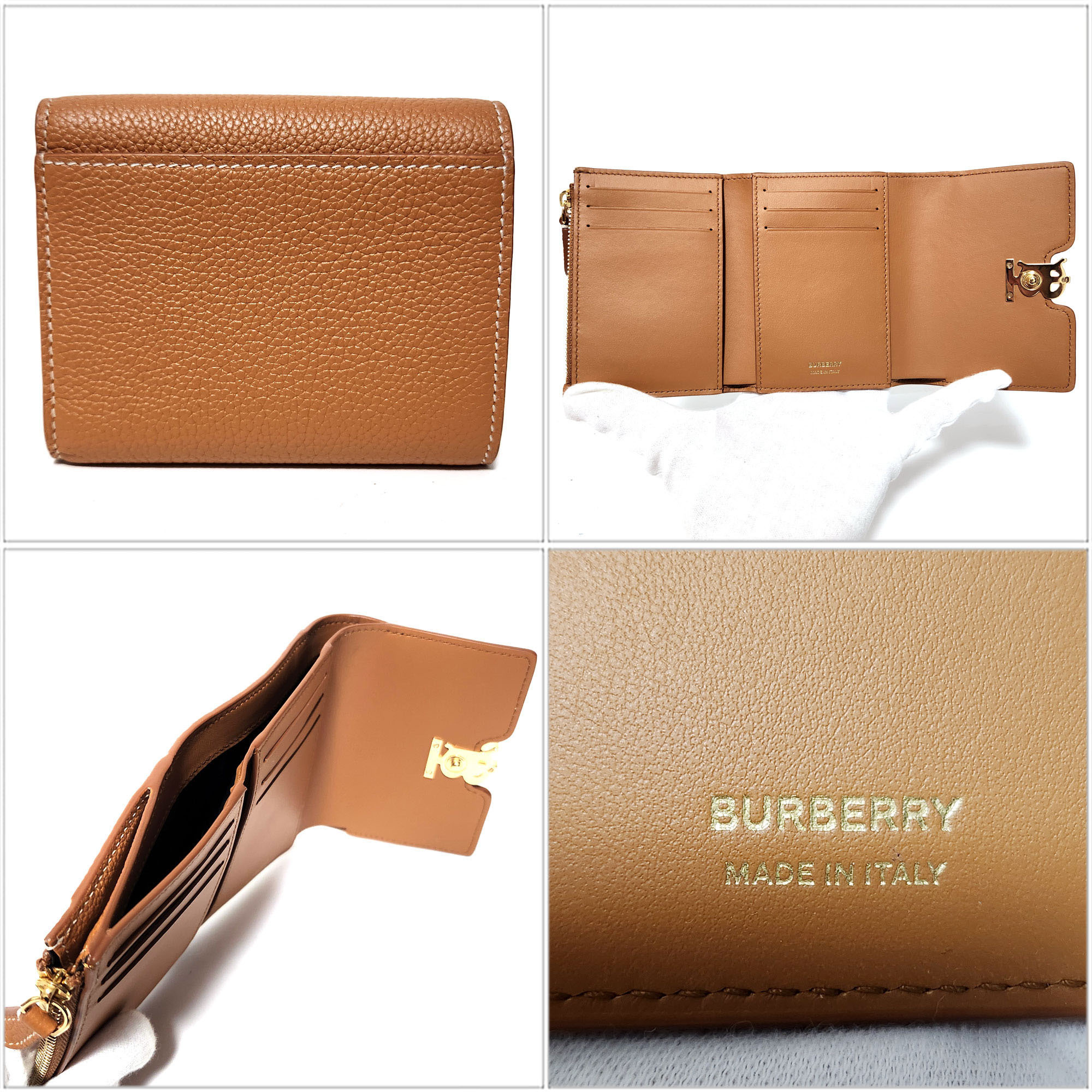 Burberry TB Compact Wallet - Brown Leather for Men and Women