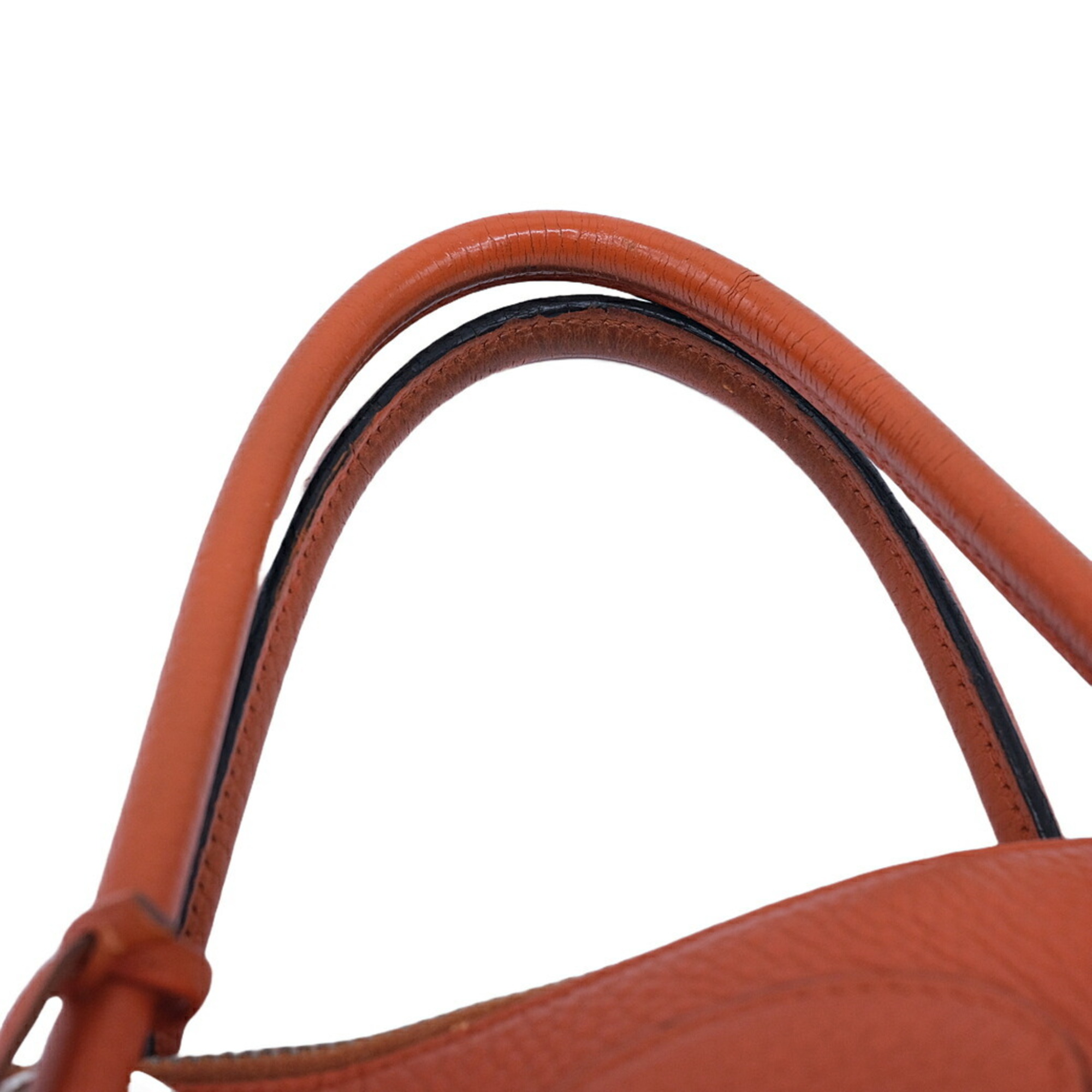 HERMES Bolide 31 Handbag Shoulder Bag Taurillon Clemence Leather Orange ♯□I