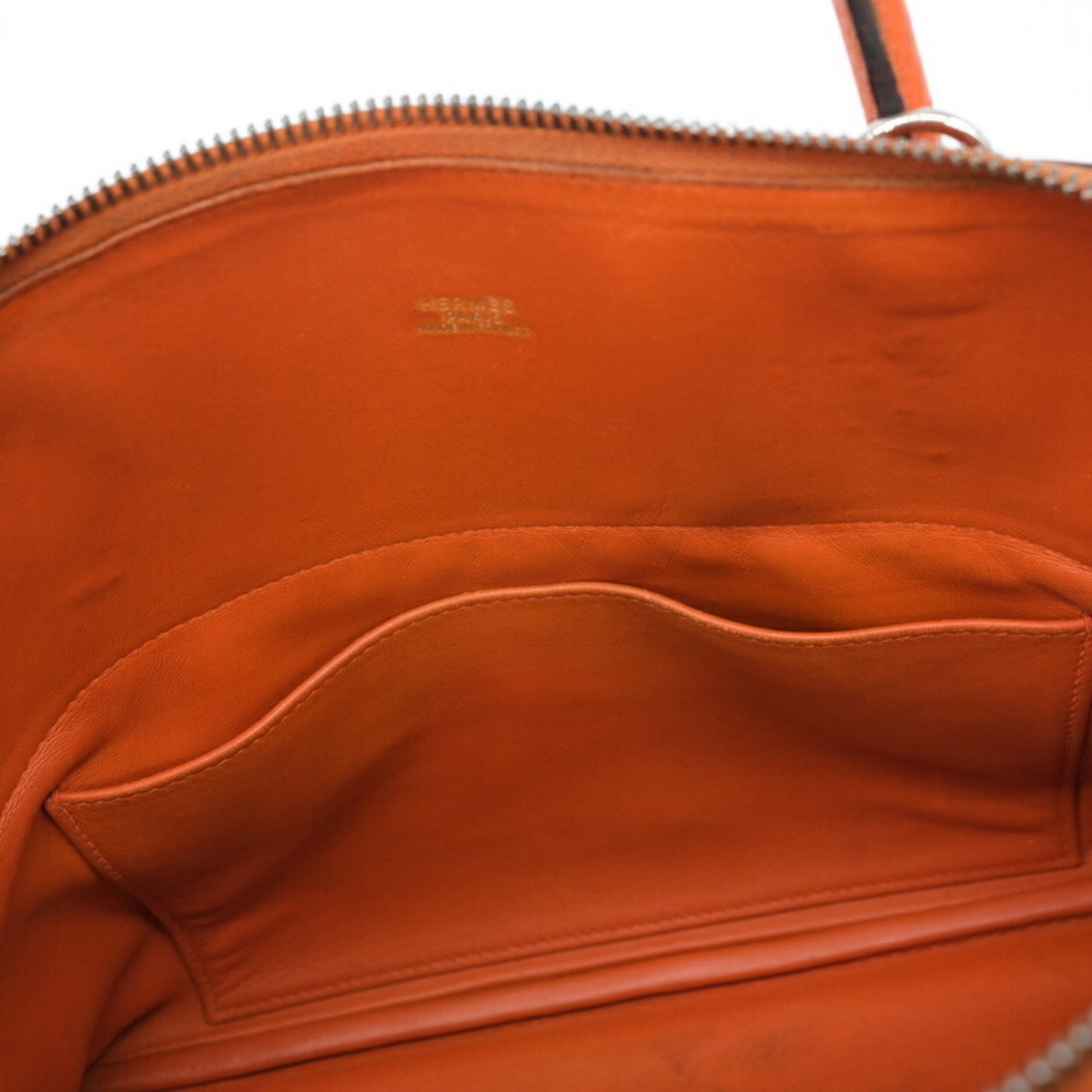 HERMES Bolide 31 Handbag Shoulder Bag Taurillon Clemence Leather Orange ♯□I