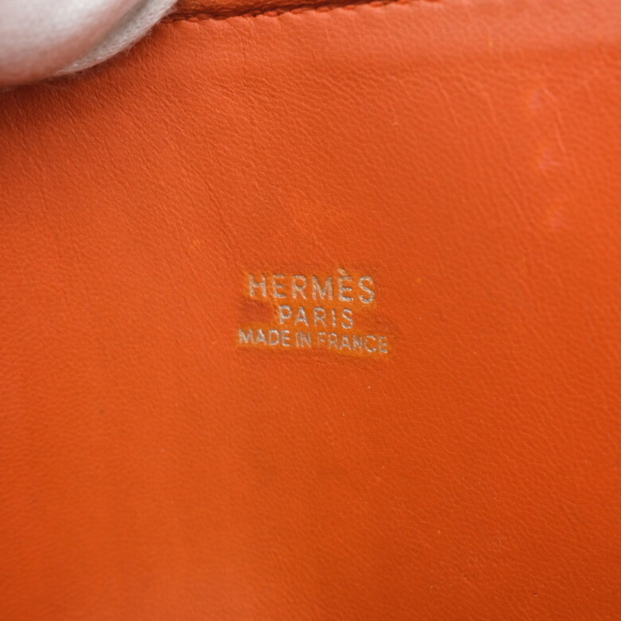 HERMES Bolide 31 Handbag Shoulder Bag Taurillon Clemence Leather Orange ♯□I